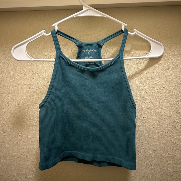 By Together Blue Fitted Tank Top - Picture 1 of 3